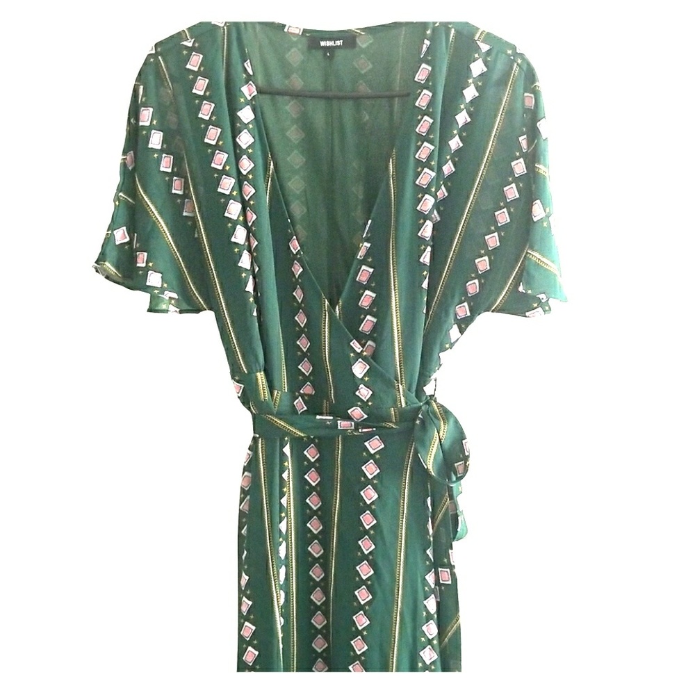 Beautiful Green Wrap Dress